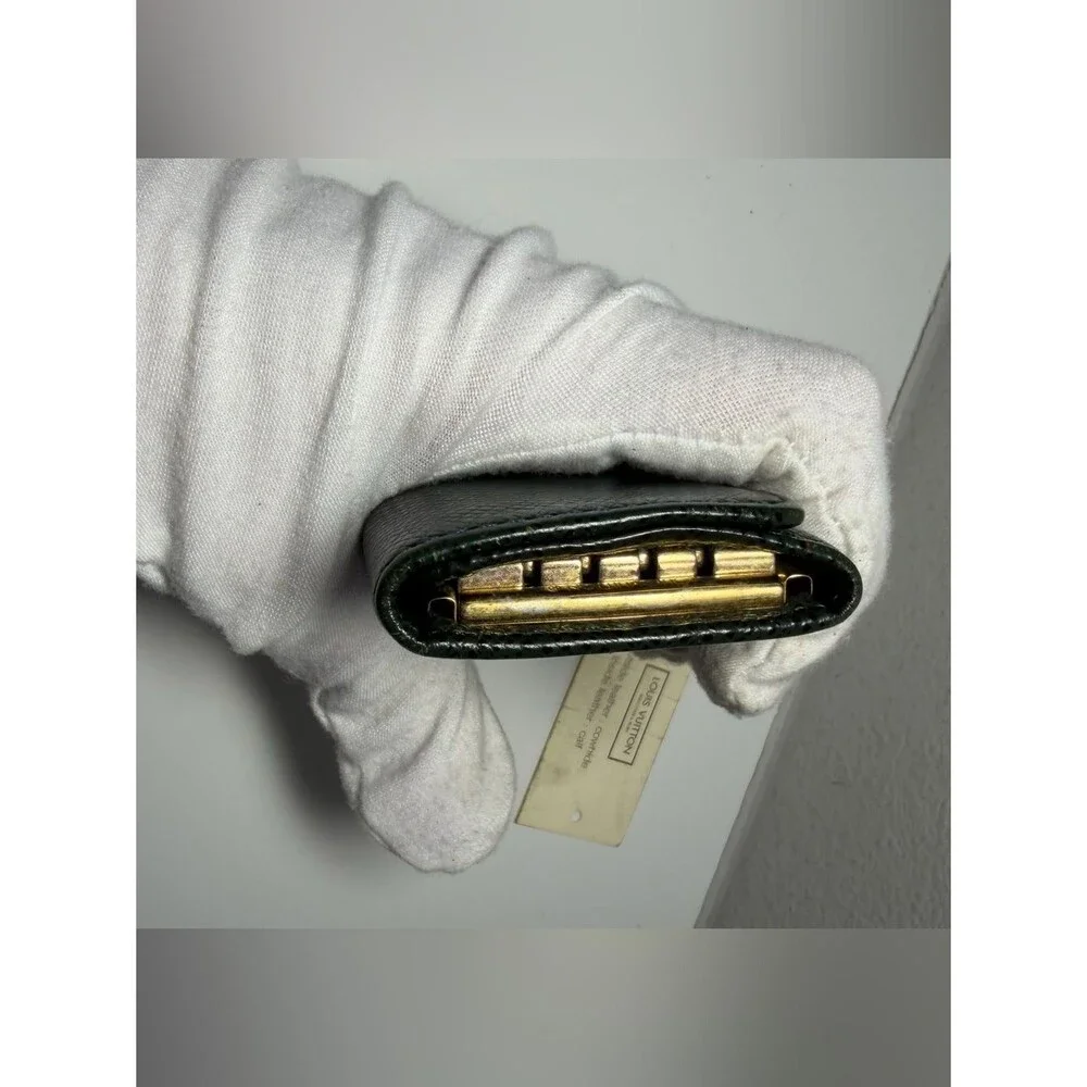 Louis Vuitton Green Taiga Leather Key Cles with Dust Bag